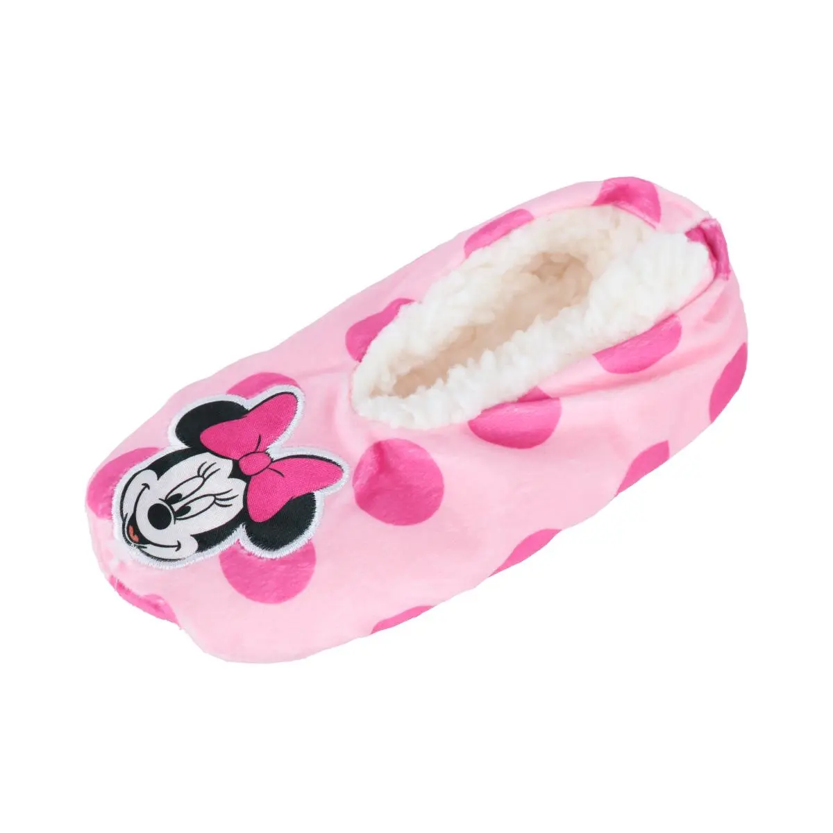 Textiel Trade Girl's Disney Minnie Mouse & Polka Dots Anti-Slip Slippers, Girls Slippers