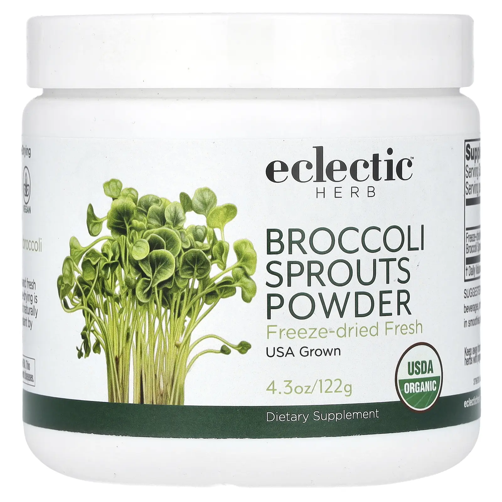 Eclectic Herb Broccoli Sprouts Powder, 4.3 oz (122 g)