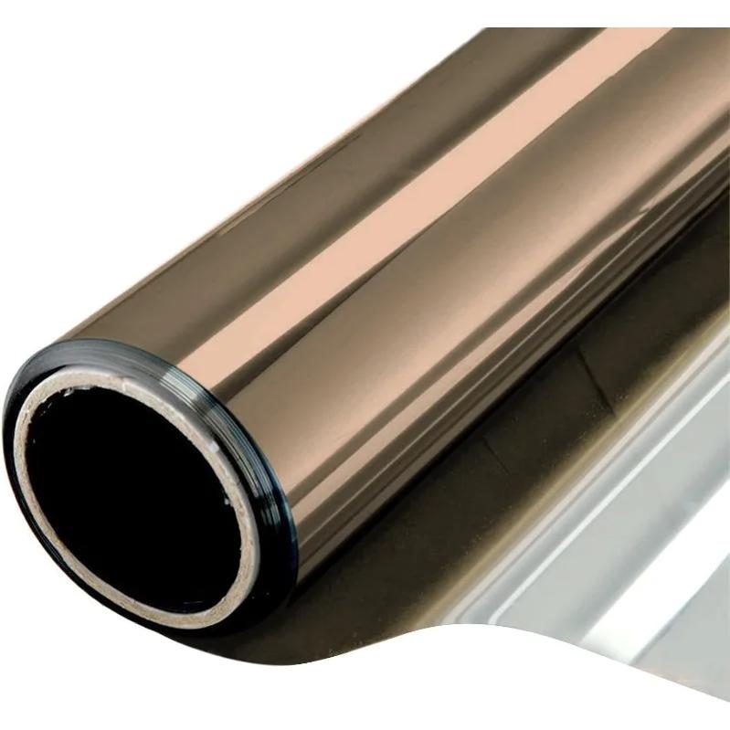 One Way Mirror Window Film - See Out Not In Daytime Privacy Tint, Heat Control UV Protection Static Cling Glass Cover for Home Office