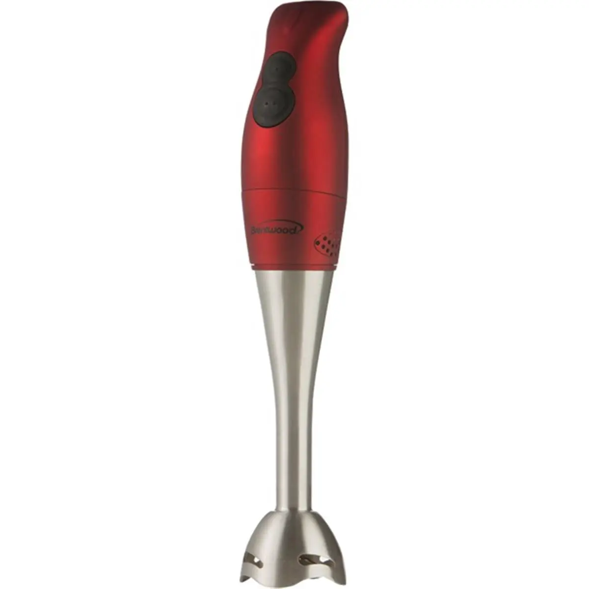 Brentwood Handheld Stick Blender - 2-Speed, Red, Blender for Shakes, Kitchen Household Appliance