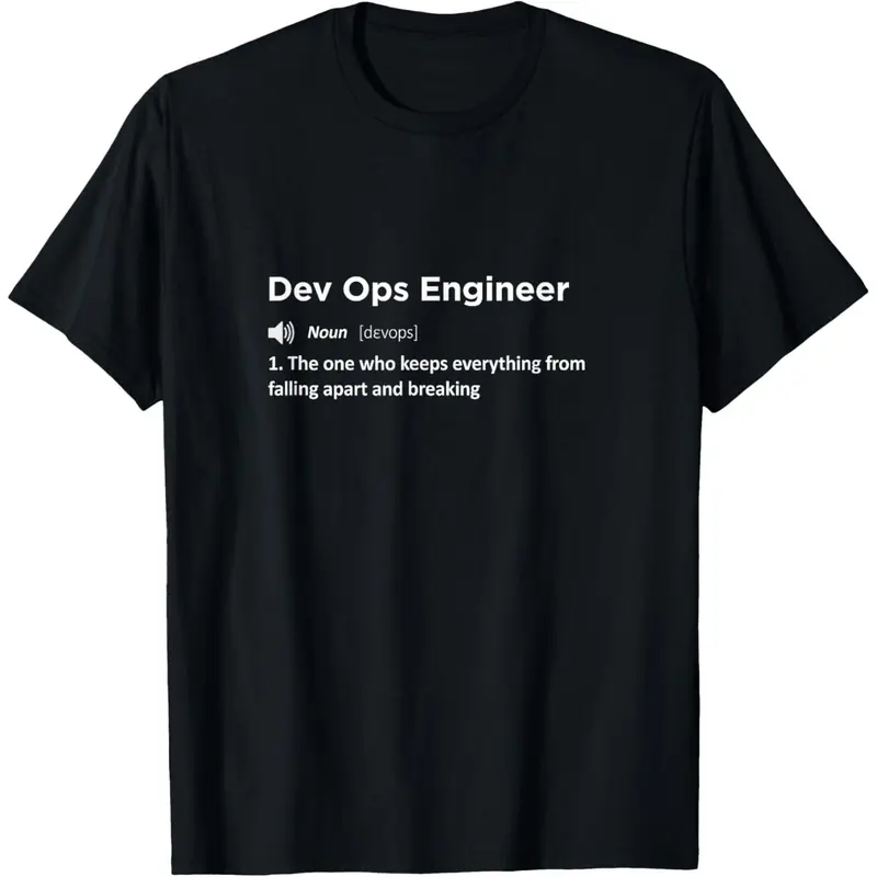 DevOps Engineer Funny Definition Gift Software Developer T-Shirt,Made in USA