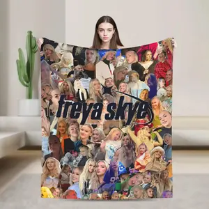 Freya Skye Flannel Throw Blanket, Super Warm Cozy Blanket for girly Bedroom Couch Winter Decor and Aesthetic Room Style