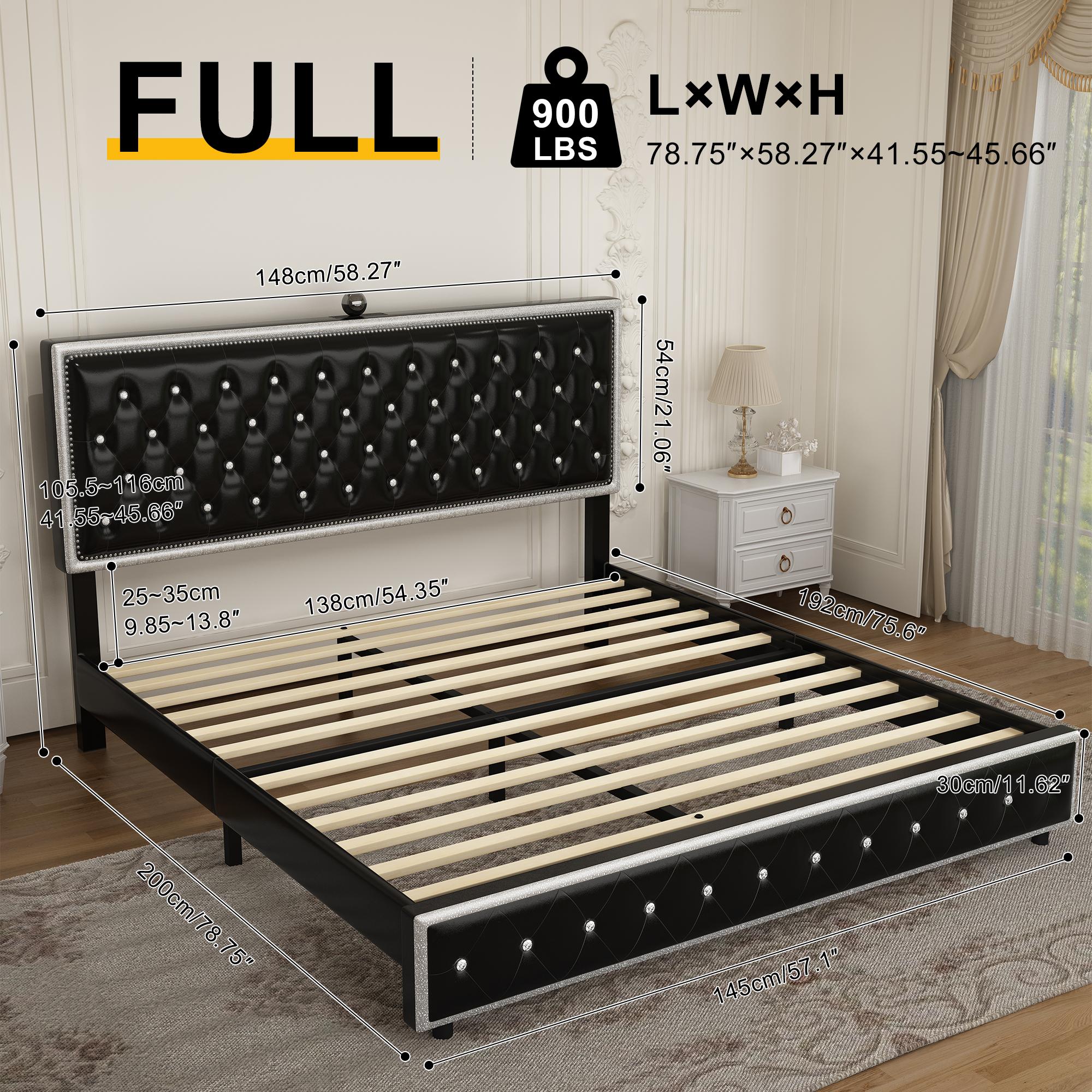 Queen LED Bed Frame with Galaxy Projector, Bluetooth Speakers, 4 Storage Drawers, PU Leather Upholstered – Smart RGB Light Bed for Gaming & Bedroom Decor | Cama LED Queen