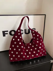 1pc Valentine's Day Women's Fashion Minimalist Casual Vintage Stud Design Punk Style Crossbody Shoulder Bag Perfect for Daily Commuting, Shopping, Schooling, and Everyday Outings Versatile Essential for Women Everyday Bags Fashionable Crossbody Bag