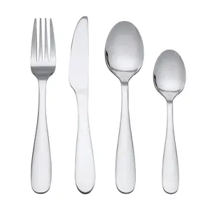 Silverware Set - 24-Piece Stainless Steel Flatware Set for 6 with Mirror Polished Eating Set, Dishwasher Safe Tableware for Home & Restaurant Use