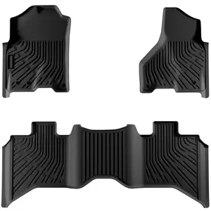 3PCS Car Floor Mats for Ram 1500 2009-2018 – All-Weather Waterproof Heavy-Duty Floor Liners, Durable & Easy to Clean
