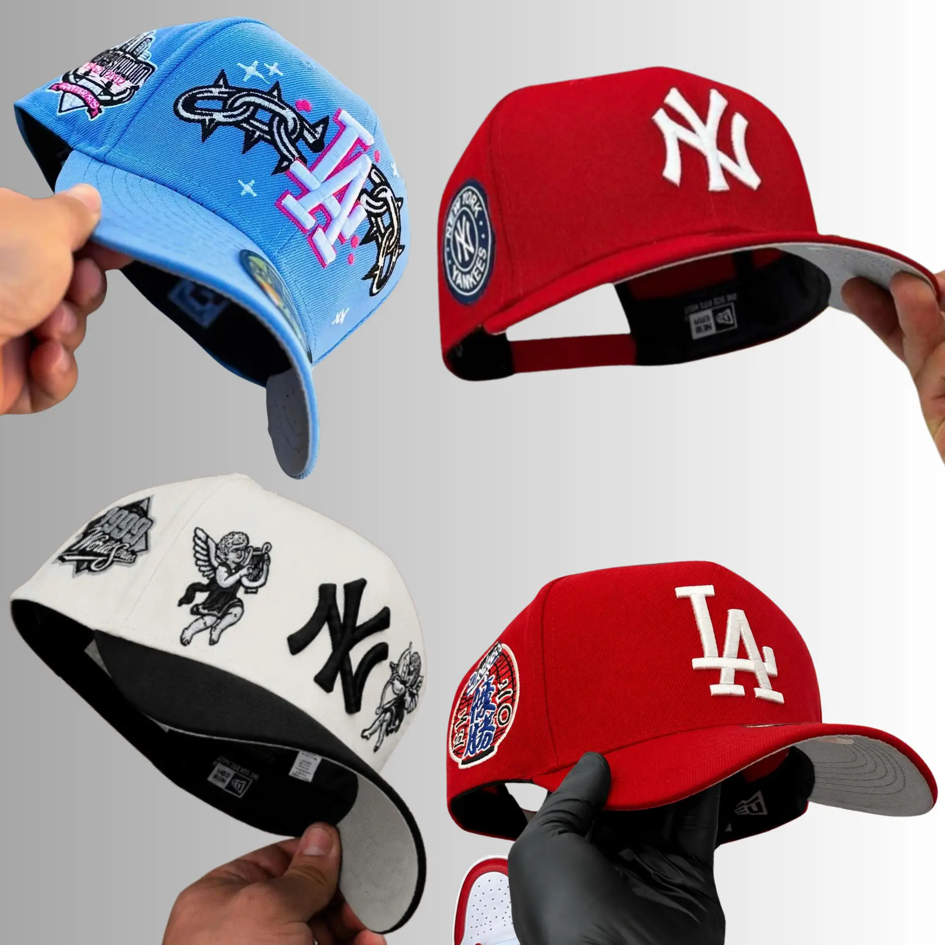 New Era MLB NY Yankees LA Dodgers Premium Lifestyle Baseball Cap – Adjustable 9FORTY 59FIFTY Curved Brim Snapback Hat, Embroidered Official Team Graphics, Classic Sportswear Design, Outdoor Adventure Ready, Casual Street Fashion, USA 2026 Edition