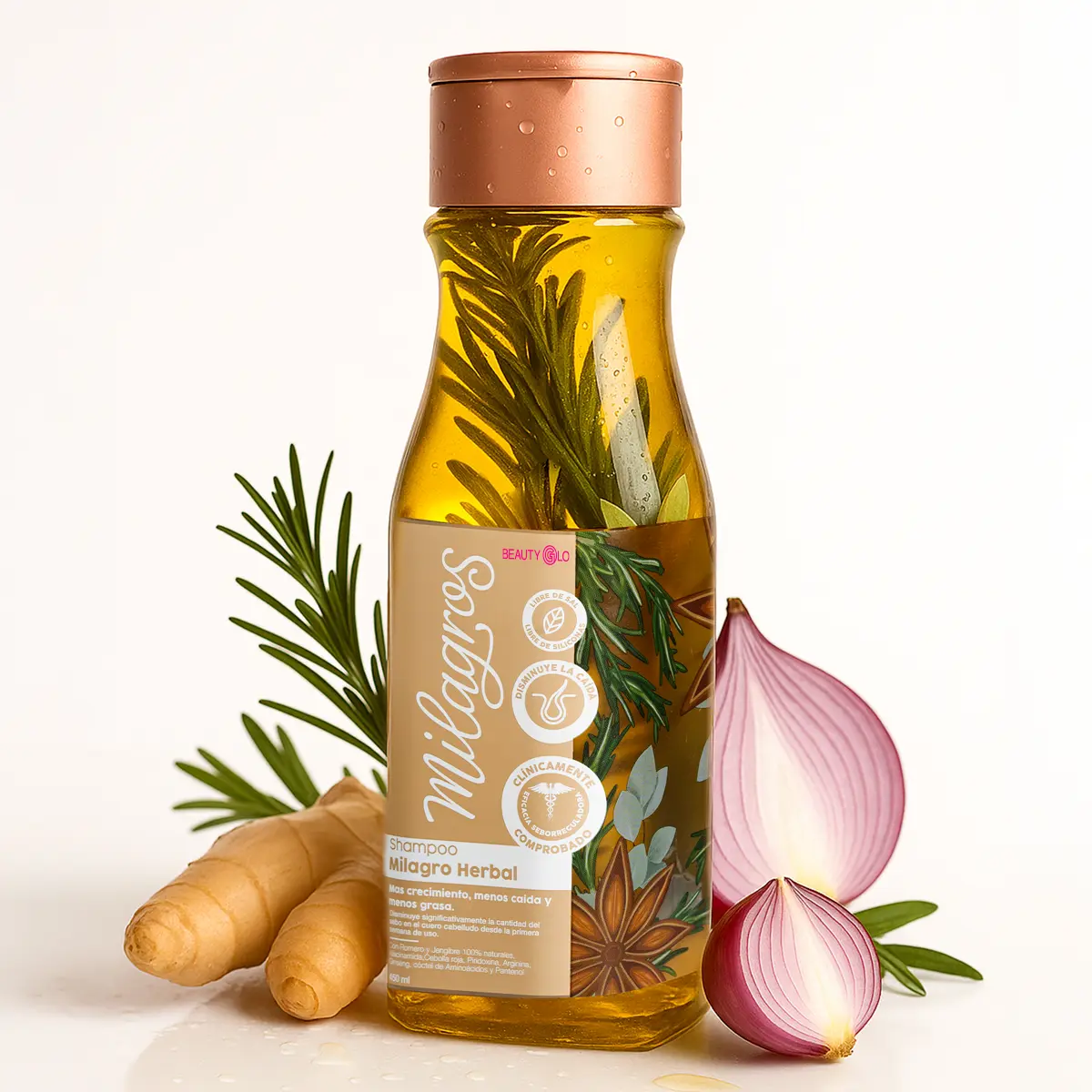 Milagros Shampoo Herbal con Romero | Rosemary Hair Growth & Strength 450ml Moisturize Moisture