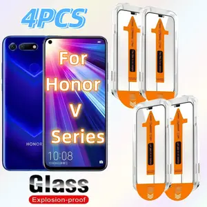 4-Pack HD Tempered Glass Screen Protector for Honor V20/v30/v30 Pro, 9h Hardness, Dust-Free Bubble-Free, Easy Installation, Scratch-Resistant