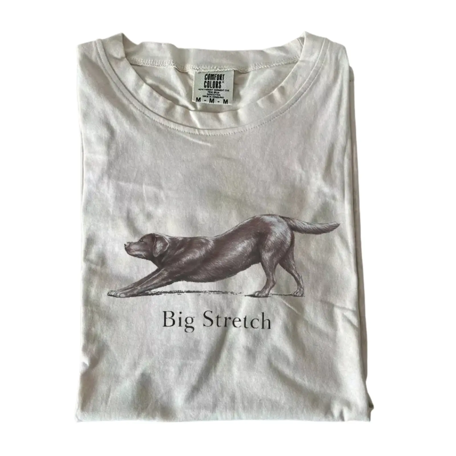 Chocolate Labrador Retriever Big Stretch T-shirt, Vintage 90s Funny Ooo Big Stretch Dog Graphic Tee, Unisex Fit Design, Casual Streetwear, Gift for Dog Lovers