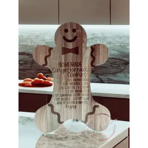 Gingerbread Recipe Cutting Board