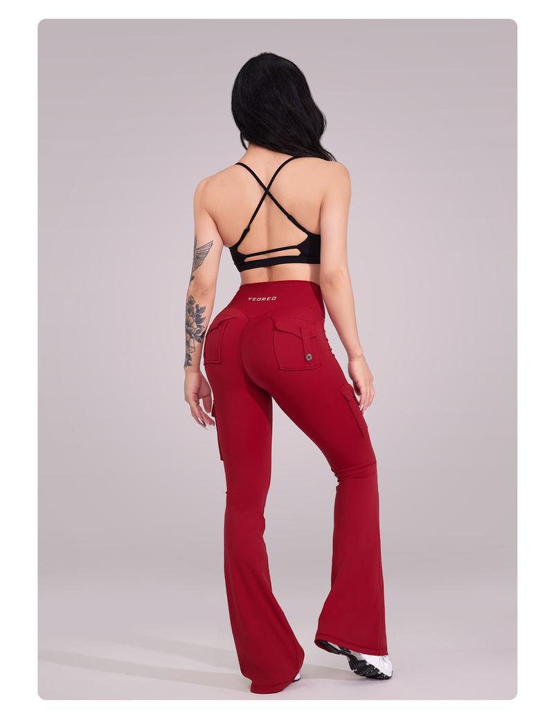 YEOREO CoreFlex Women's Workout Flare Leggings with Pockets Hidden Scrunch High Waisted Cargo Gym Yoga No Front Seam Leggings Flared Joggers Fitness Outfit Camouflage Sports Pants 75% Nylon 25% Spandex YEOREO CoreFlex Women's Workout Flare Leggings with Pockets Hidden Scrunch High Waisted Cargo Gym Yoga No Front Seam Leggings Flared Joggers Fitness Outfit Camouflage Sports Pants 75% Nylon 25% Spandex