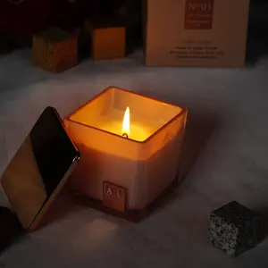 AL Scented Jar Candle, 7.05oz - Aromatherapy Candle with 40 Hours Burn Time, Single Wick, 8cm/3.15inch Diameter, Perfect for Indoor Use, Perfect Gift for Christmas, Thanksgiving, Easter, Hanukkah, and Valentine’s Day, Creating a Soothing Ambiance.