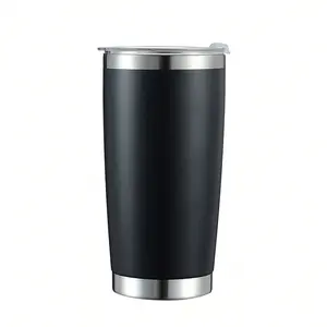 Stainless Steel Coffee Cup, Tumbler, Insulated and Cold-Proof, 600ML/20oz, Large Capacity, Portable for Daily Use, Work, School, Sports, Travel