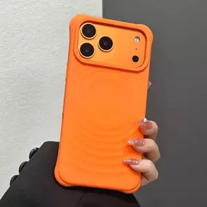 Fashion Wave Ripple Liquid Silicone For Magsafe Case For iPhone 17 Air 16 15 14 Plus 13 Pro Max Magnetic Wireless Charge Cover