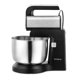 Holstein Housewares 5-Speed Hand and Stand Mixer with LED Light & 2.9QT Stainless Steel Bowl for Versatile Kitchen Use