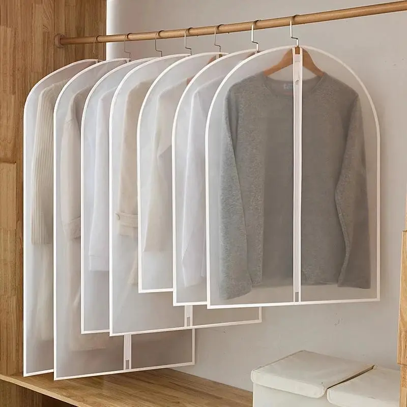 Clothes Hanging Dust cover Plastic Cover wedding Dress Cover Suit Coat Storage Bag Garment bags Organizer Wardrobe Hanging Clothing Organizers Dustproof Cover Durable Cover
