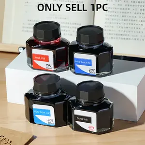 4 Colors Pen Ink, 50ML, Suitable for Office, Students, Adults, Teachers, Exams, Pure, Blue, Dark Blue, Non-Carbon Ink