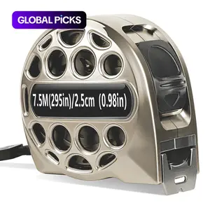 25FT Stainless Steel Measuring Tape, Double-Sided Scale Tape Measure, Portable Retractable Measure Ruler for Household Agricultural Industrial Woodworking, Portable Design, Stainless Steel Durability #GLOBAL PICKS