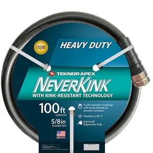 5/8-in x 100-ft Heavy Duty Kink Free Vinyl Gray Coiled Hose