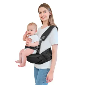 Baby Hip Carrier - Hip Carrier for Baby with Baby Safety Strap - Toddler Carrier 7-45 lbs - Ergonomic Infant Holder Baby Carrier with Hip Seat Large Capacity Pockets
