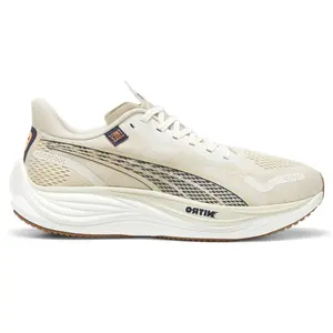 PUMA Mens Velocity Nitro 3 X Fm Running Sneakers Shoes - Beige
