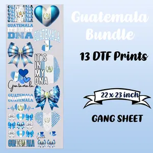 Guatemala Bundle DTF Bundle Sheet Ready To Press Transfers