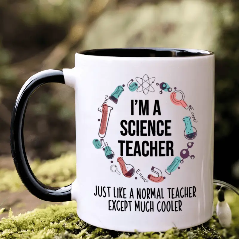 [3A Funny Mug] 1 count 3A Grade Ceramic Coffee Mug |   Funny Science Teacher Mug, 11oz, Gift for Teacher, Room Decoration, Birthday Holiday Christmas New Year Gift