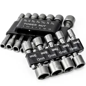 Power Drill Socket Adapter Set, Electric Socket Adapter Set, Power Tool Accessories for Electric Screwdriver, Hand Drill, Hex Bit Socket