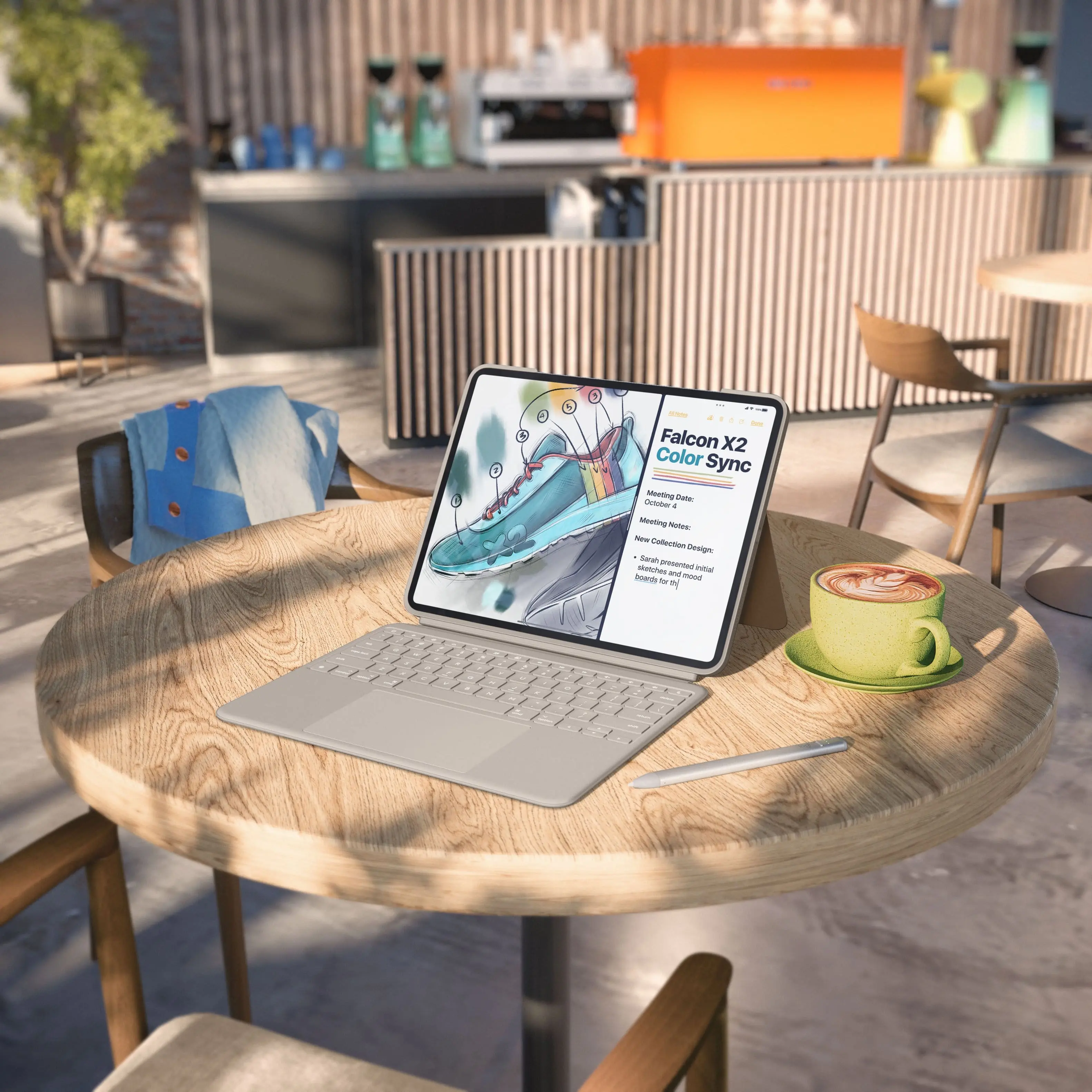 Logitech - Combo Touch for iPad Pro 13-inch (Latest Model)(M4 & M5 chip) Keyboard Case with Detachable Keyboard and Trackpad - Sand