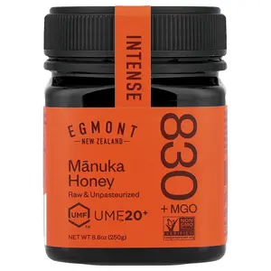 Egmont Honey Manuka Honey, Raw & Unpasteurized, UMF™ 20+, MGO 830+, 8.8 oz (250 g)