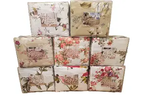 Egyptian Comfort 4pcs Queen Floral Print Bed Sheets - 1800 Egyptian Quality