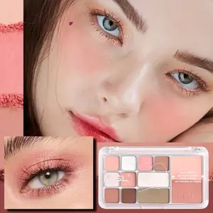Mgl Bangran Qingxin Dong Twelve-Color Eyeshadow Palette, Multi-Color Series for Daily Light Makeup, Contouring, and Blush, Three-In-One