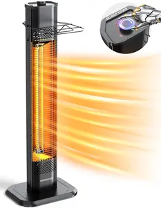 VAGKRI fan Heater, 1500W 36-42 inch indoor heater  with 3 Heating Levels, Tip-Over & Overheat Protection, IPX5 Waterproof Tower Space Heater for Patio Backyard Garage Restaurant Home /portable electric heater