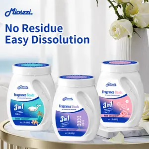 Mioszzi In Wash Laundry Scent Booster Beads, Fine Premium Fragrance, Long Lasting Fresh Scent, 23.99 oz / 680g Tub, Ocean / Lavender / Cherry Rose, Single Tub, 3-Tub Bulk & Variety Scent Pack Options