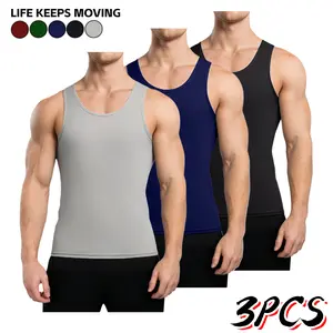Men's fitness sports vest summer thin outdoor running sleeveless training T-shirt solid color quick-drying breathable sleeveless American basketball vest casual beach vest, suitable for running and training sleeveless T-shirt fitness clothes going out cas