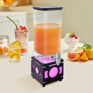 CNCEST 0.79 Gallon LED Beverage Dispenser with Multi-Color Lights Portable Beer Tower USB Powered for Cold Drinks Party Events Home