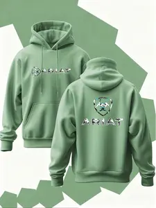 New Men's Hoodie Ariat Print, Soft Stretch Knit Fabric, Standard Fit, Casual Daily Wear, Four-Season Hooded Clothing, Fun Style, Essential for Young Adults