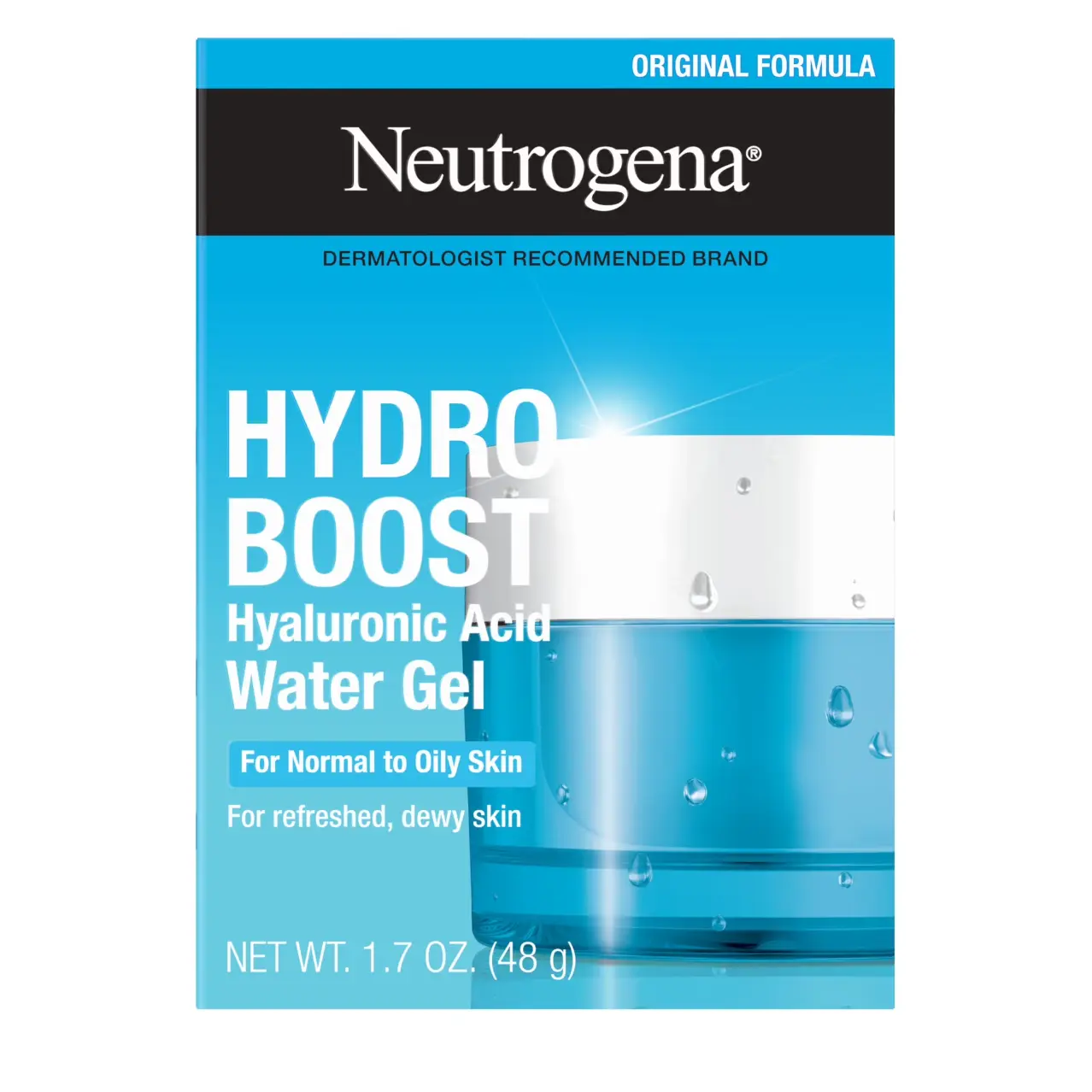 (2 pack) Neutrogena Hydro Boost Water Gel Face Moisturizer Lotion with Hyaluronic Acid, 1.7 oz