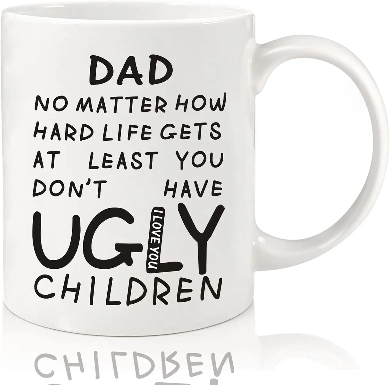 Funny Fathers Day Dad Gifts from Daughter Son Wife: 11oz Funny Coffee Mug for Dad Unique Birthday Gifts for Father Husband Men Him Personalized Christmas Anniversary Retirement Presents for Daddy Stepfather