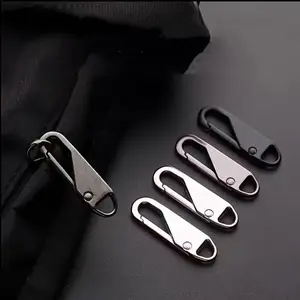 Zipper Slider Puller, 5 Counts/set Quick Repair Easy Installation Instant Zipper Repair Bag Replacement Bad Buckle, Travel Bag Suitcase Zipper Head, DIY Sewing Craft