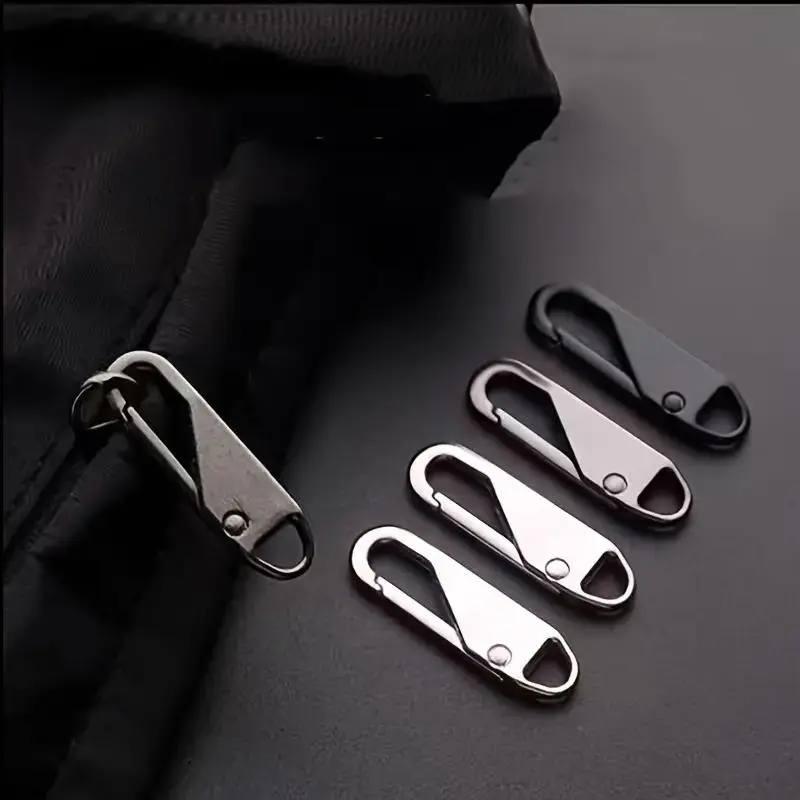 Zipper Slider Puller, 5 Counts/set Quick Repair Easy Installation Instant Zipper Repair Bag Replacement Bad Buckle, Travel Bag Suitcase Zipper Head, DIY Sewing Craft Haberdashery