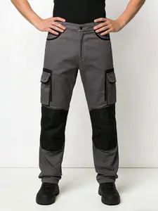 Men's Multi-Pocket Work Pants with Knee Pads, Comfortable and Durable, Tear-Resistant Design, Ideal for Outdoor Jobs, All Seasons