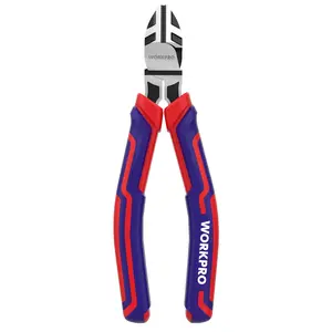 #Summervibes WORKPRO Diagonal Pliers in CRV Steel for Cutting Wires, Bi-material Handle Comfort Grip