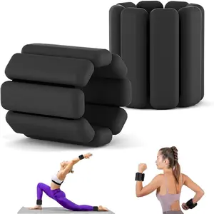 Adjustable Ankle Wrist Weights Set Soft Skin-Friendly Silicone Adjustable Fitness Bracelet for Men Women Yoga Pilates Aerobic Gym Swimming Hiking Body Shaping Training