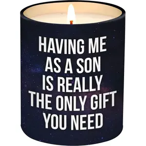Birthday Gifts for Mom from Son - Mom Birthday Gifts from Son - Moms Gift Ideas - Mother Gift, Funny Mother Candle, 10 Oz Jar Lemongrass Scent Soy Wax Candle