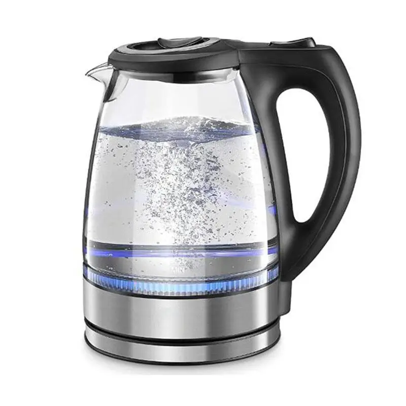 1.7L Portable Electric Water Kettle, 1500W Electric Kettle With Handle, Transparent Glass Small Electric Kettle, for Home Kitchen Dormitory