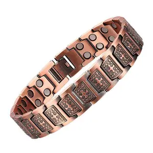 Bracelet for Men Magnetic Bracelet with Ultra Strength Magnets, Adjustable Link Jewelry Box Gift (Sizing Tool)