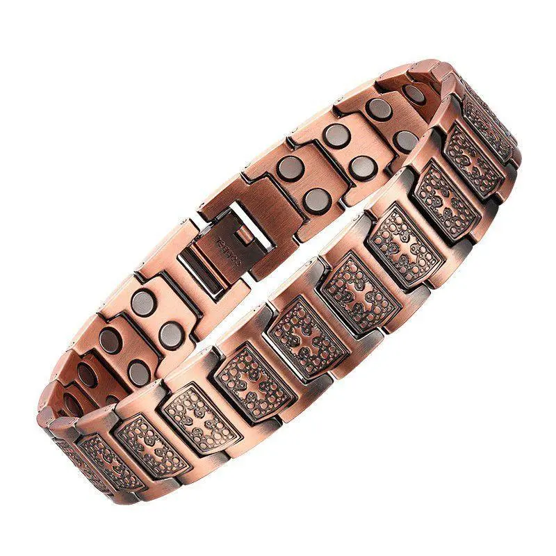 Bracelet for Men Magnetic Bracelet with Ultra Strength Magnets, Adjustable Link Jewelry Box Gift (Sizing Tool)