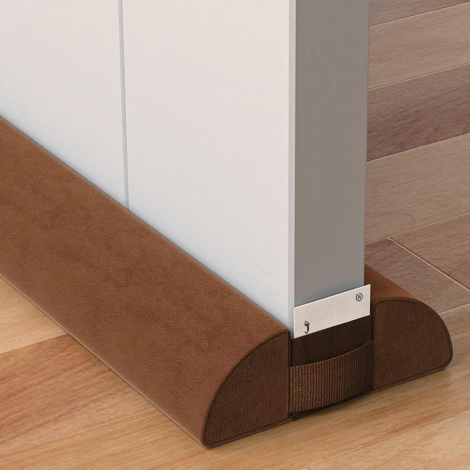 Door Draft Stopper 36 Inch Soundproofing Draft Stoppers Seal for Interior Exterior Doors, Adjustable Window Breeze Blocker, Brown